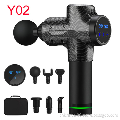 New LCD Display Massage Gun Rechargeable Deep Tissue Percussion Muscle Massager for Pain Relief Handheld Electric Body Massager